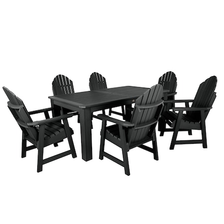 Highwood Usa Hamilton 7pc Rectangular Outdoor Patio Furniture Dining Set 72 x 42 AD-ST7HM1CO4AA-BKE
